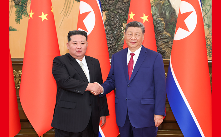 習(xí)近平同朝鮮勞動黨總書記、國務(wù)委員長金正恩舉行會談